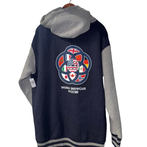 Disney Parks Other - RARE NWT Disney Parks EPCOT 35 World Showcase Varsity Full Zip Hoodie Men's 2XL